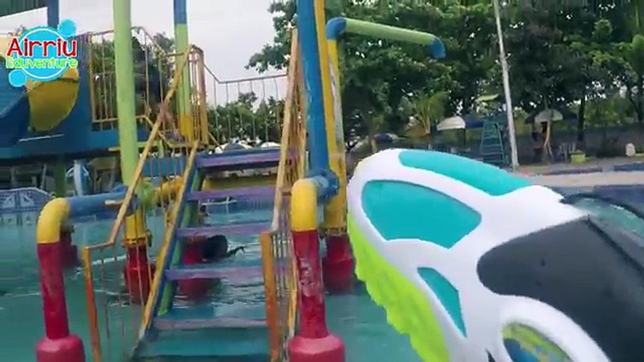 BELAJAR BERENANG BERSAMA SAMBIL BERMAIN PISTOL AIR | WATERLAND KIDS PLAYGROUND