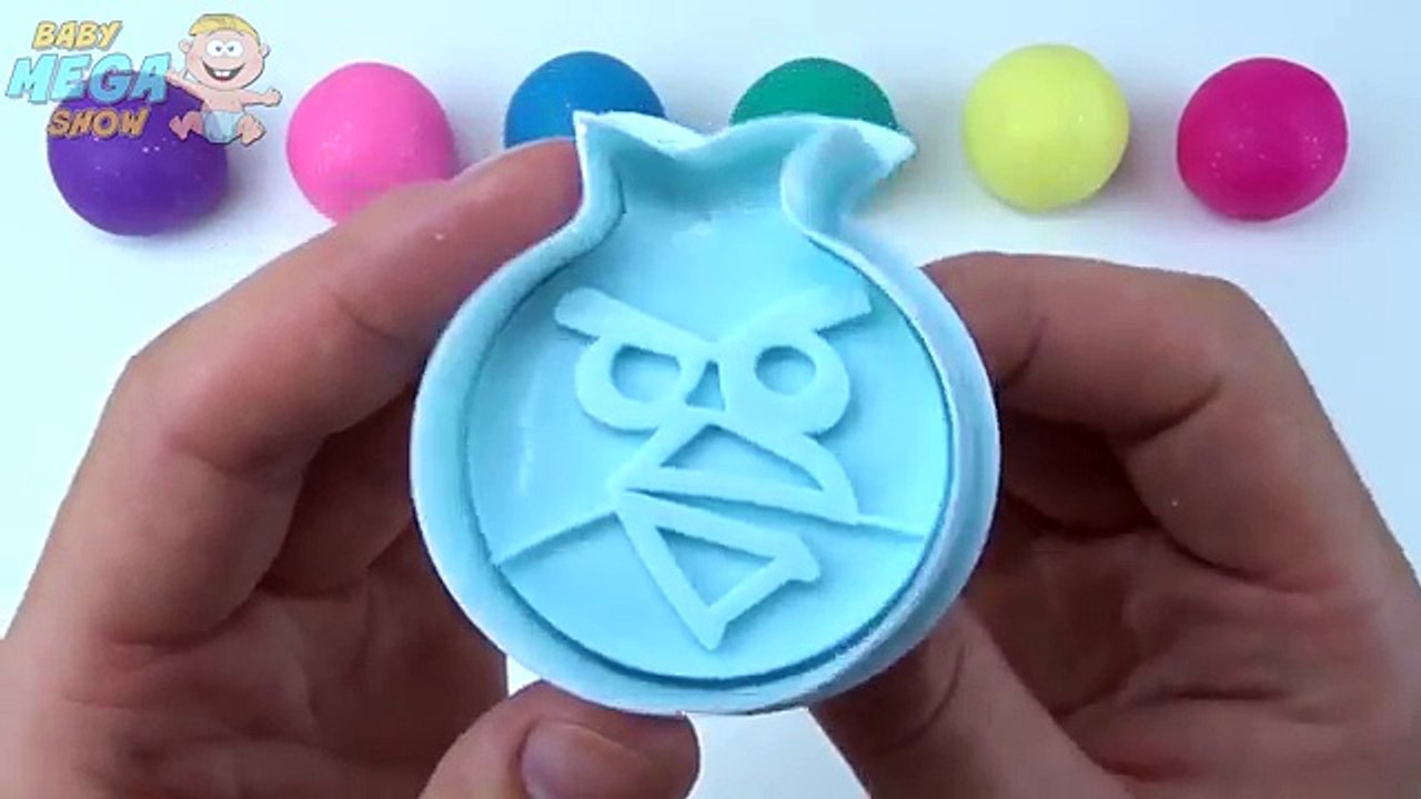 Glitter Play Doh Clay Balls Angry Birds Molds Fun and Creative Modelling Clay