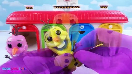 Learn Colors Disney Frozen Olaf Tayo Garages Playdoh Learn Colors Toy Surprises