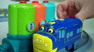 Interive Chuggington Brewster WASH & FUEL SET Kids Toy Review Train Set Like Thomas