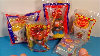 1998 MR. POTATO HEAD SET OF 5 BURGER KING KIDS MEAL TOYS VIDEO REVIEW