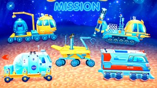 Build & Play Kids Space 3D Construction Machine Puzzles ipad App demo MOON DRILL (Trucks &