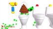 Learn Colors With Soccer Balls Toilet Poop for Children   Colors Balloons Balls for Kids