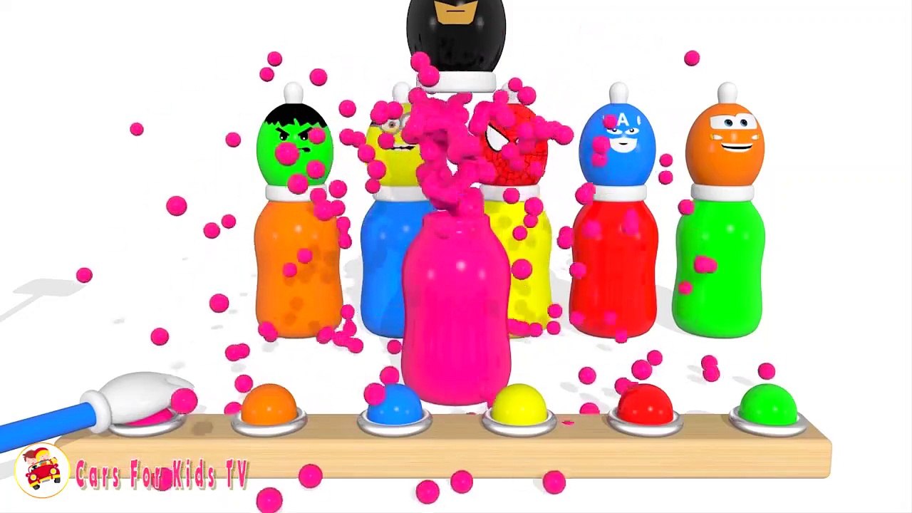 Learn Colors With Surprise Eggs Baby Bottles for Children   Finger Family for Kids Toddlers