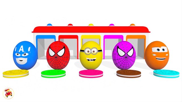 Learn Colors With Surprise Eggs Cookies Cream for Children Teach Colours With Cookies for Kids