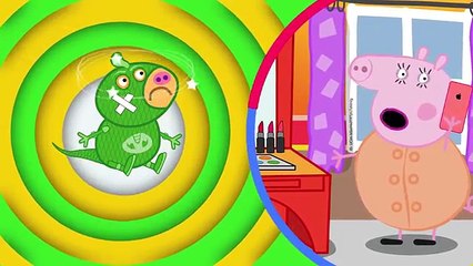 Pig in PJ Masks Costumes 5 Little Monkeys Jumping On The Bed