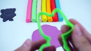DIY Learn Colors Play Doh RainBow Elephant Buffalo Fox Mold Fun For Kids