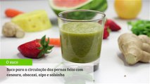 Como preparar um suco verde para a circulação das pernas