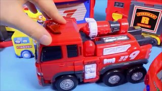 Robocar Poli Super Wings station Roy fire car toys with Tayo Pororo