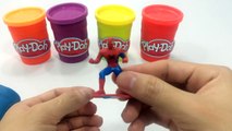 Learn Colors With Play Doh for Children and McQueen Truck - Spiderman and Colours Cars Toys for Kids