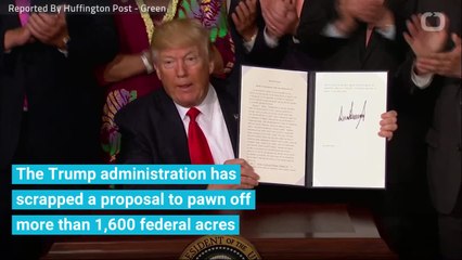 Plan To Sell Land Cut From Utah Monument Is Scrapped