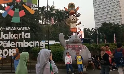 Maskot Asian Games Jadi Buruan Warga untuk Berfoto