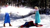 Evil Anna Vs. Spiderman & Frozen Elsa! Joker & Batman! Funny Super Hero in Real Life