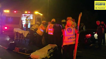 Un kamikaze provoca 8 heridos tras circular 19 kilómetros en sentido contrario en Madrid