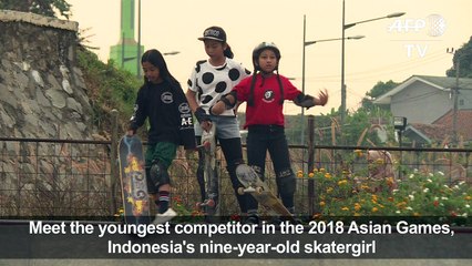Asian Games: meet Indonesia's youngest skateboarder