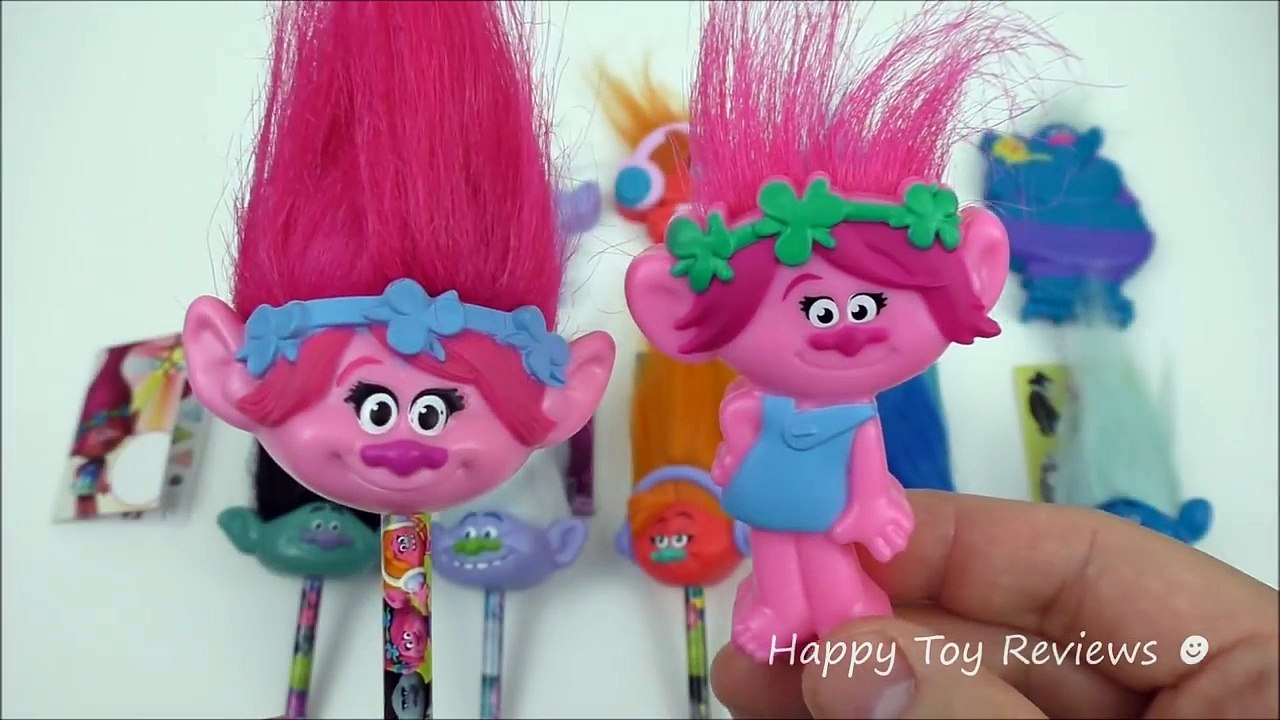 new BURGER KING DREAMWORKS TROLLS MOVIE McDONALDS HAPPY MEAL TOYS KIDS MEAL FULL SET 6 U