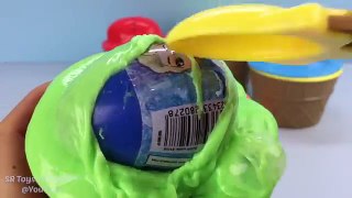 Ice Cream Clay Slime with Surprise Eggs