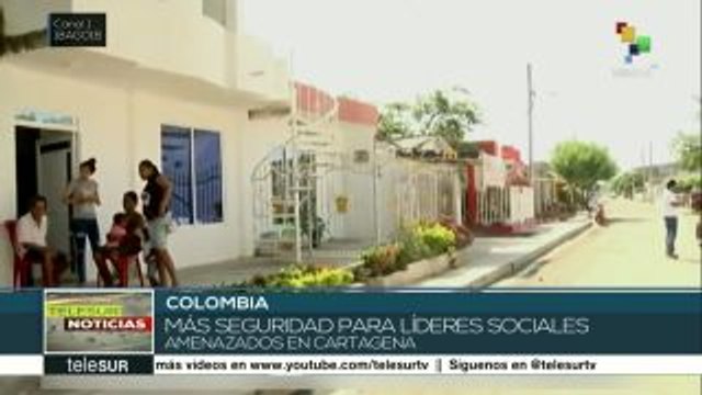 Continúan las amenazas a líderes sociales colombianos