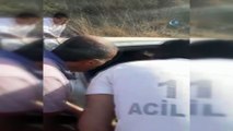 Kaza sonrası araçta sıkışan vatandaşları itfaiye kurtardı