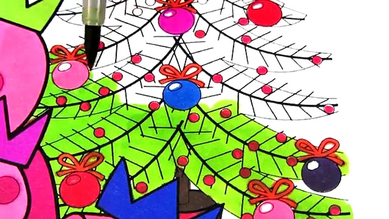 Christmas Coloring Pages Mummy Pig With Gifts Art Colours Learning Videos With Colored Mar Video Dailymotion