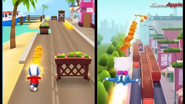 Talking Tom Gold Run HANK, GINGER VS ANGELA iPad Gameplay HD