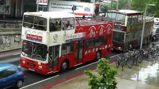 Buses in Central London on a wet 7th June new