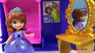 DISNEY PRINCESS SOFIA THE FIRST CASTLE BEDROOM PLAYSET WITH FOLD DOWN BED & VANITY TABLE U