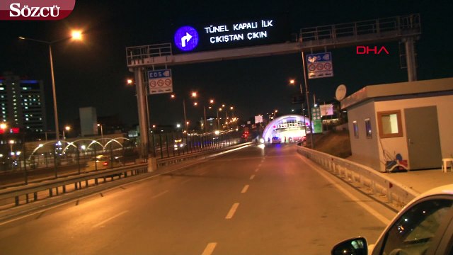 Avrasya Tüneli çift yönlü olarak trafiğe kapatıldı