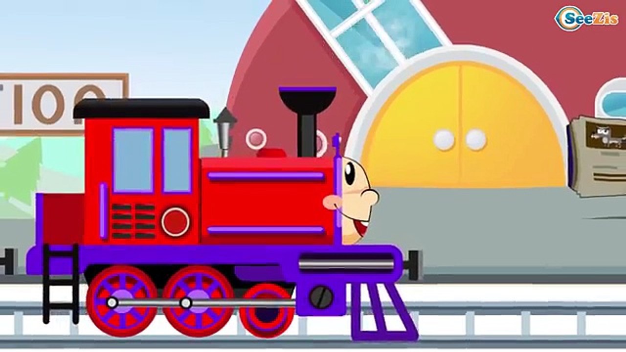 The Train & Animals Cartoon Animation Trains Cartoons for children