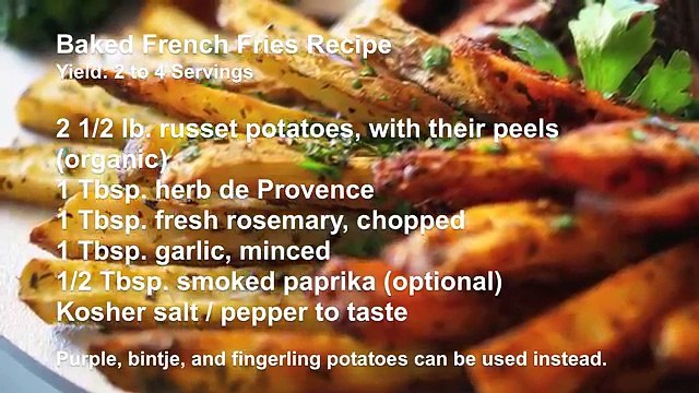 Baked French Fries Bruno Albouze THE REAL DEAL