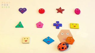 Shapes for children to learn with ladybug. Kids learning videos. Shapes for kids to learn