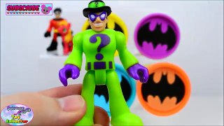 Learn Colors Batman Play Doh Imaginext Toys DC Super Friends Surprise Egg and Toy Collecto