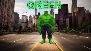 Learn Colors With HULK DANCING in STREET Superhero Slime Stop Motion Episodes in Real Life