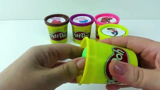 Learn Colors Play Doh Сups Stacking Clay Peppa Pig Cars 2 Mcqueen Paw Patrol Toys for Kids