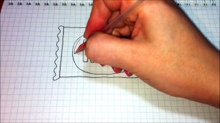 Простые рисунки #435 Как нарисовать шоколадку Кит Кат / kitkat