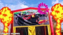 Blaze and the Monster Machines Monster Truck Rally   Blaze Bounce House In Real Life Funny