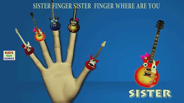 Guitar Finger Family Nursery Rhyme | Finger Family Songs | Guitar Daddy Finger Rhymes For