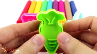 Learn Colors Modelling Clay Play Doh Bear Horse Starfish Molds Fun and Creative For Kids