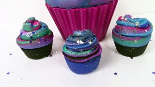 Play Doh Cake and Ice Cream Confections Cupcakes Galaxy Like a DIY Galaxy Slime Learning D