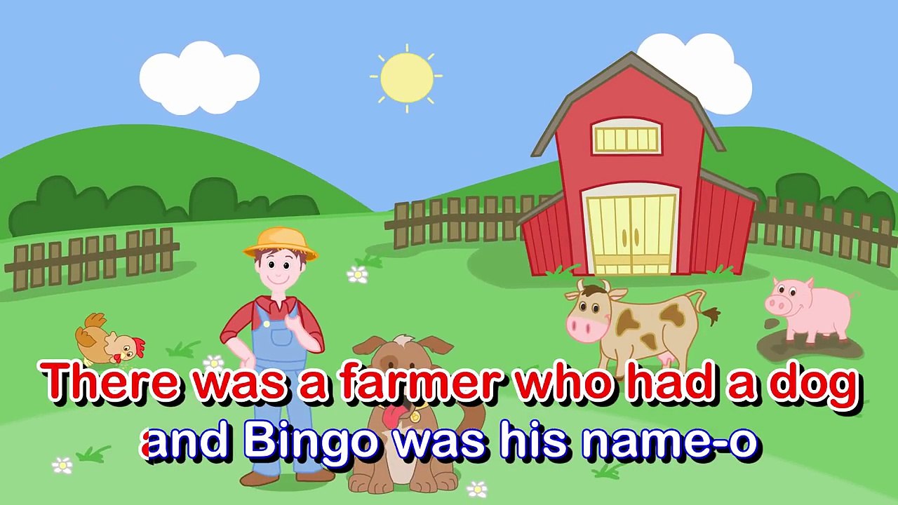 BINGO KARAOKE | Nursery Rhyme + Song Lyrics Sing With Your Kids & Toddlers!