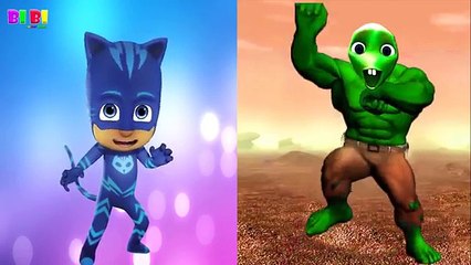 Learn Colors with Pj Masks Funny Wrong Dress #Dametucosita Alien Dance Fun