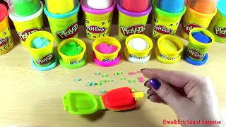 Play Doh Ice Cream How to Make a Rainbow Ice Cream Popsicle Video for Kids