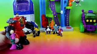 Imaginext Robin Mechanical Suit Batman & Batcyle Defeat Joker save Buzz Lightyear Just4fun