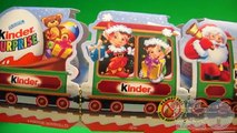 Kinder Surprise Egg Santa Train   JUMBO Christmas Egg Candy Toys Opening