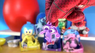 Inside Out GIANT SURPRISE EGG ANGER Disney Pixar Sadness Joy Disgust Fear Spiderman