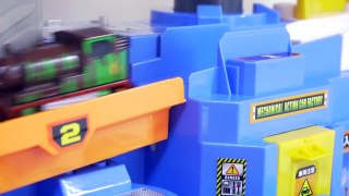 Tayo & Thomas & Cars TOMICA Mechanical Action Car Fory toy video for kids.
