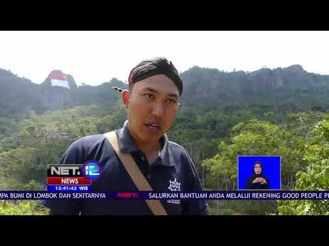 Bendera Merah Putih Raksasa Dibentangkan di Gunung Purba - NET 12