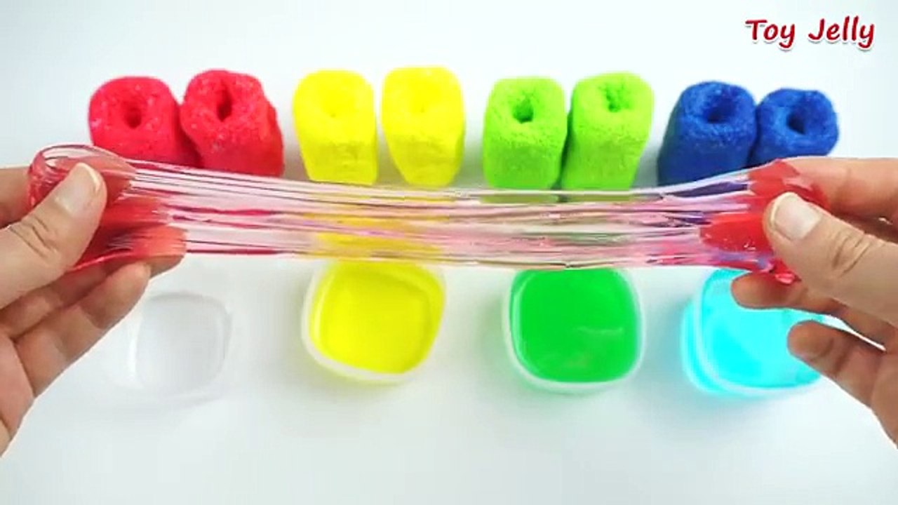 DIY How To Make Colors Cheese Stick Slime Foam Clay Learn Colors with Foam Clay Surprise T