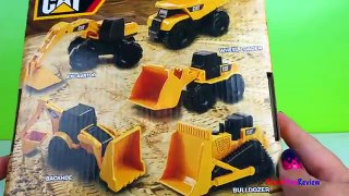 Play Doh CAT Learn 1 5 Mini Machines Excavator Bulldozer Dump Truck Front Loader Digger st