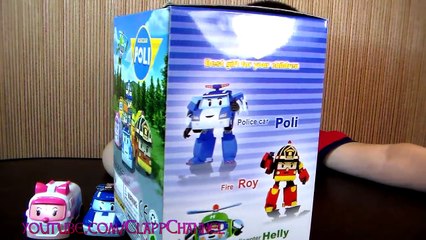 Toys Robocar Poli Play Doh Eggs Amber and Poli Rescue team